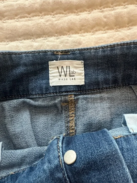 Wash Lab Denim Pieced SZ 26 Denim Maxi Skirt - Vintage Blue - Picture 5 of 12